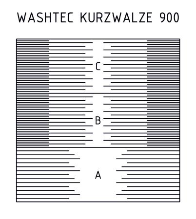 Vollschalen Microvel® zum Aufnieten auf glatte Rundrohre - Typ WashTec Kurzwalze - Rohrlänge 900 mm (einfarbig)