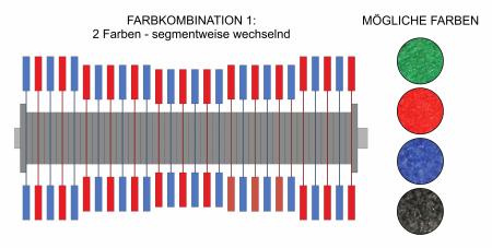 Preview: Scheibendachwalze Microvel® "Standard" (zweifarbig)