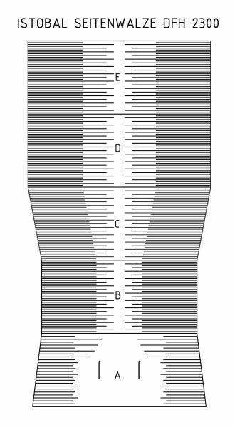 Vollschalen für Istobal Seitenwalze - Rohrlänge 2000 mm (einfarbig)